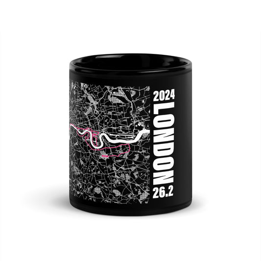 2024 LONDON 26.2 BLACK MUG WITH MAP