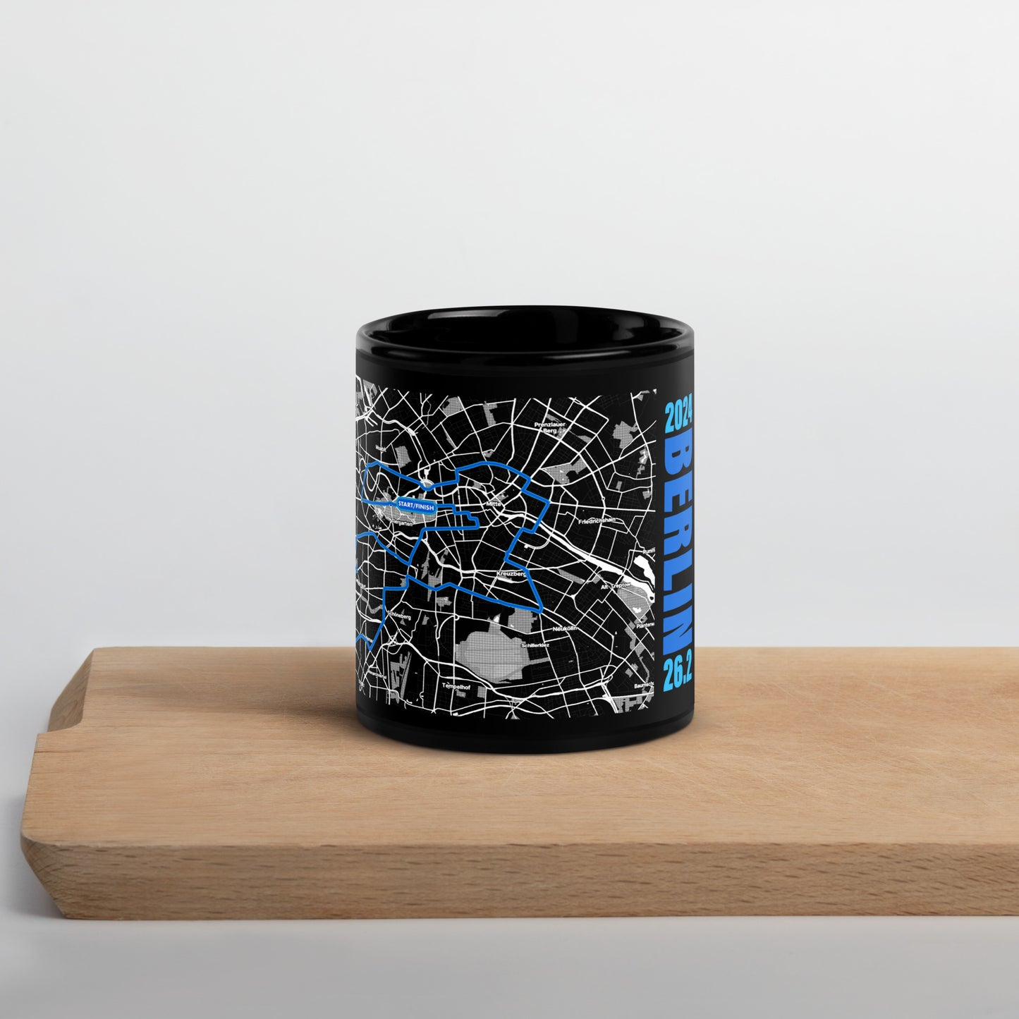 2024 BERLIN 26.2 BLACK MUG WITH MAP