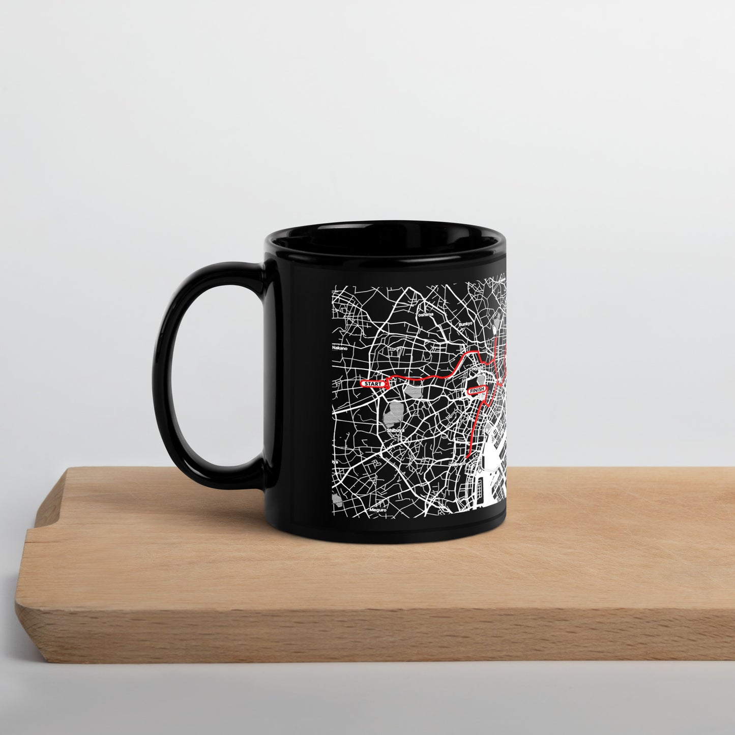 2024 TOKYO 26.2 BLACK MUG WITH MAP