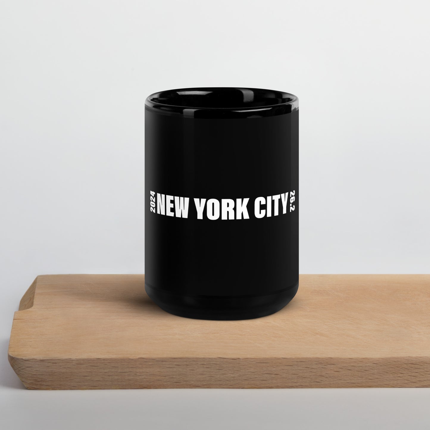 2024 NEW YORK CITY 26.2 BLACK AND WHITE MUG