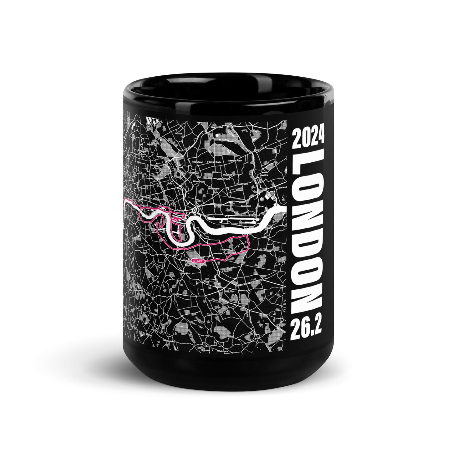 2024 LONDON 26.2 BLACK MUG WITH MAP