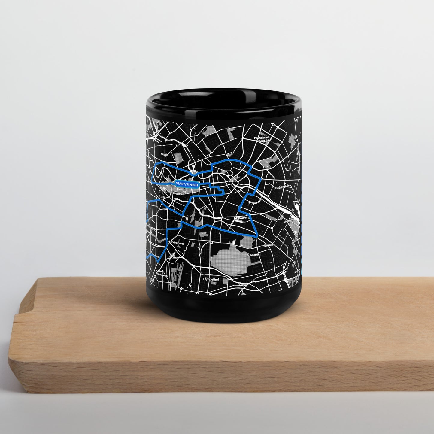 2024 BERLIN 26.2 BLACK MUG WITH MAP