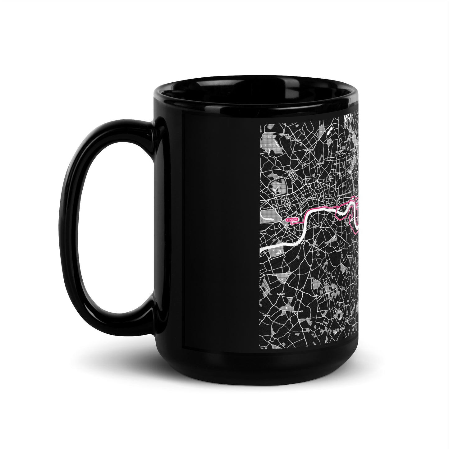 2024 LONDON 26.2 BLACK MUG WITH MAP