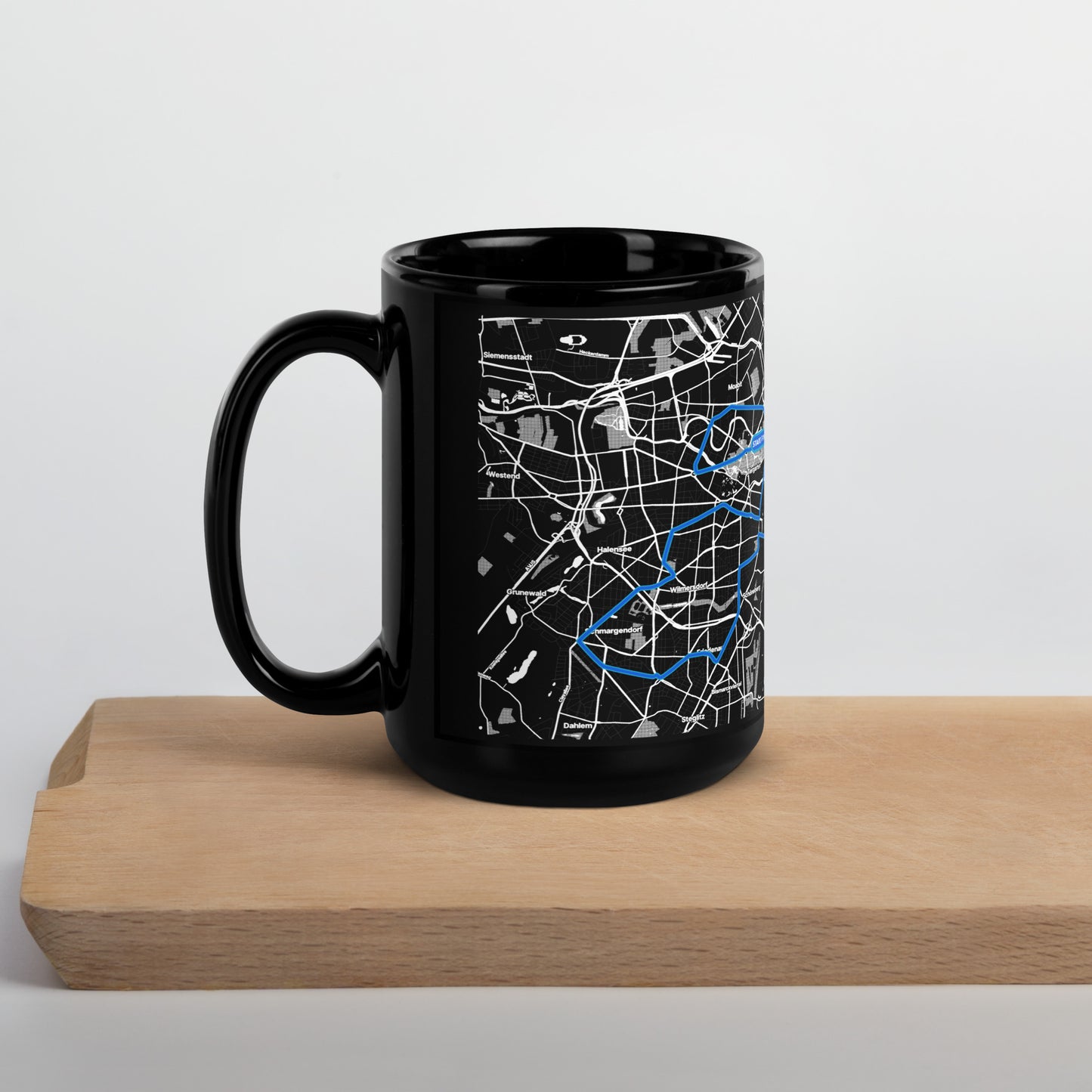 2024 BERLIN 26.2 BLACK MUG WITH MAP