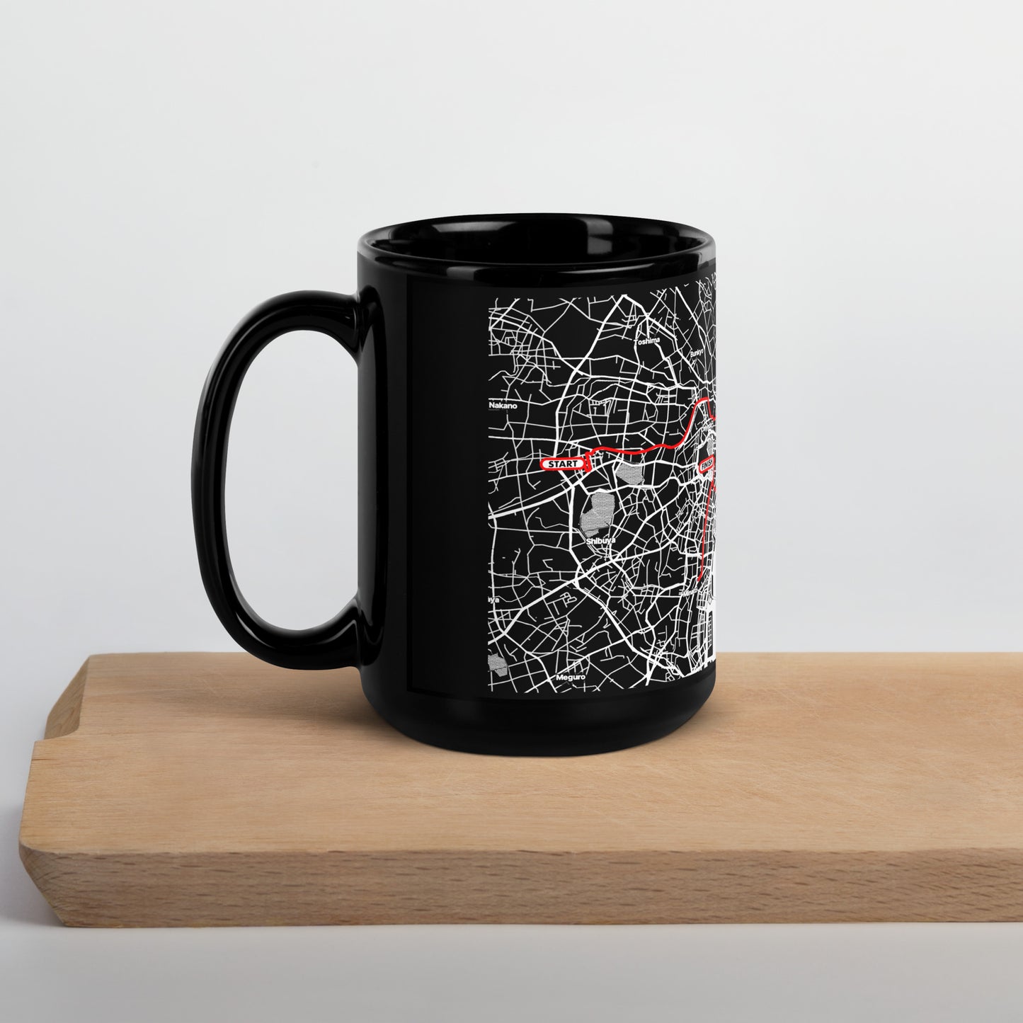 2024 TOKYO 26.2 BLACK MUG WITH MAP