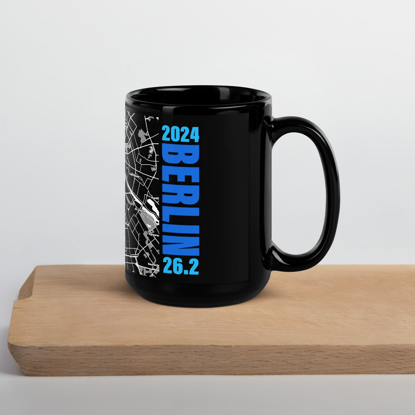 2024 BERLIN 26.2 BLACK MUG WITH MAP