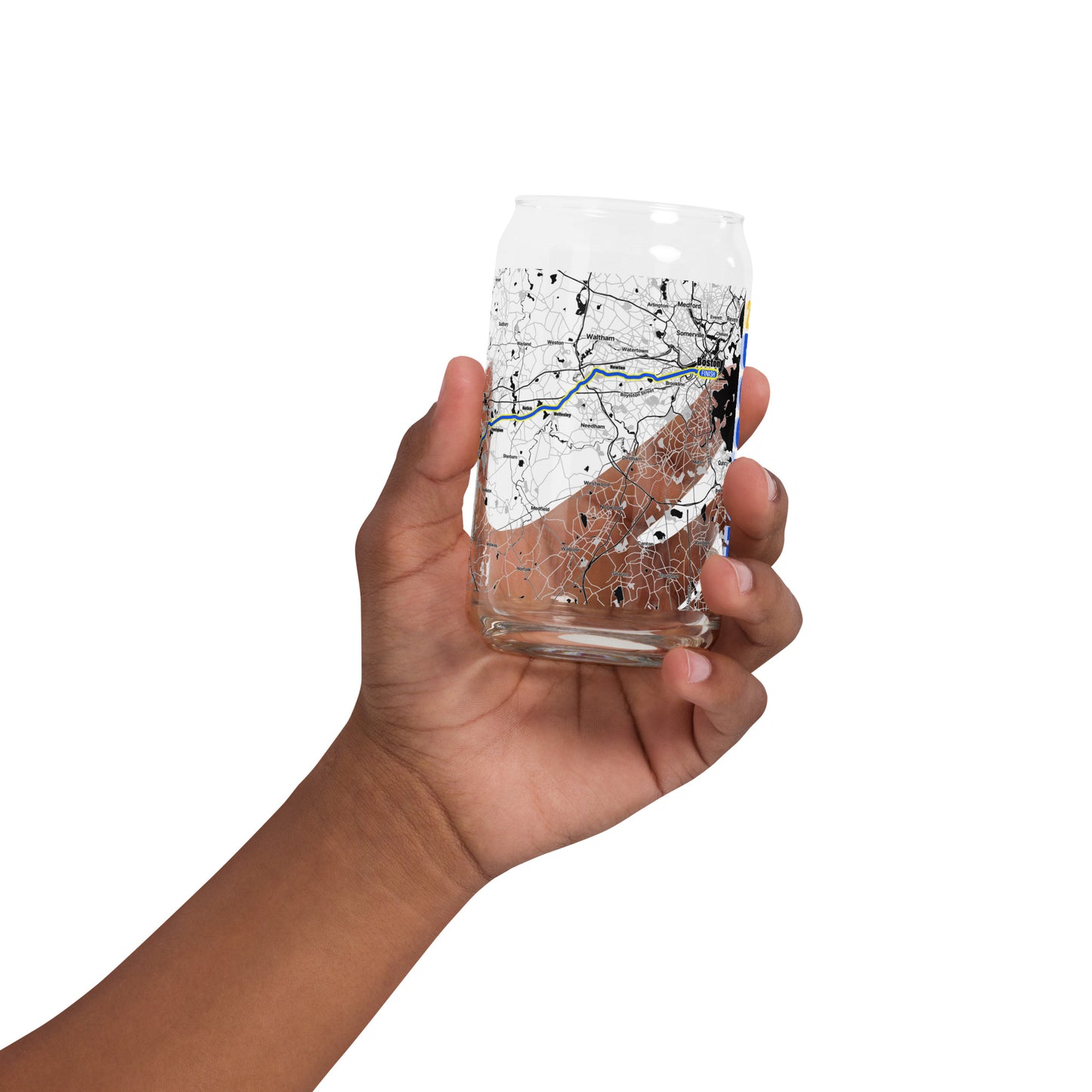 2024 BOSTON 26.2 CAN GLASS WITH MAP