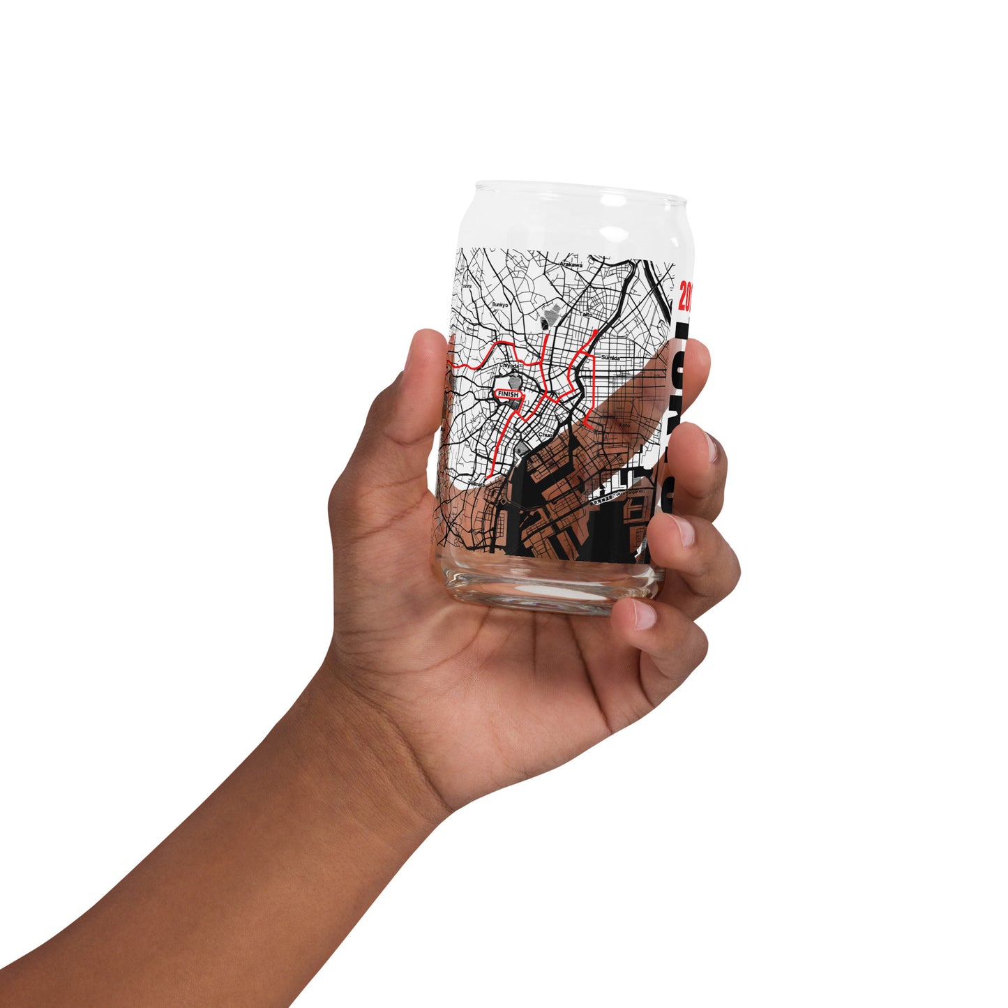 2024 TOKYO 26.2 CAN GLASS WITH MAP