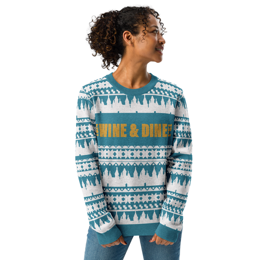 WINE AND DINE UGLY CHRISTMAS SWEATER