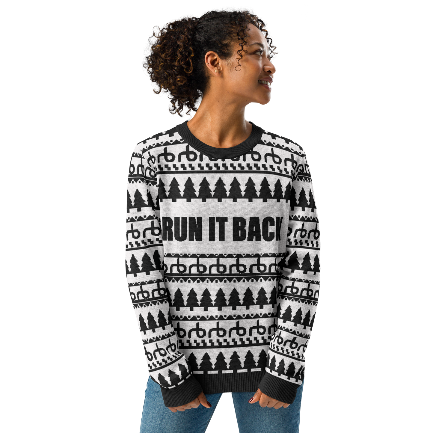 RUN IT BACK UGLY CHRISTMAS SWEATER