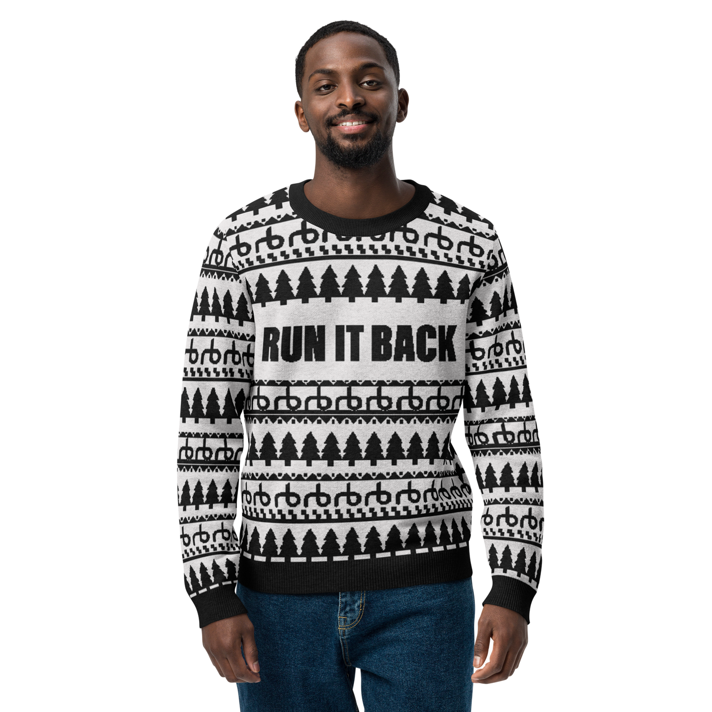 RUN IT BACK UGLY CHRISTMAS SWEATER