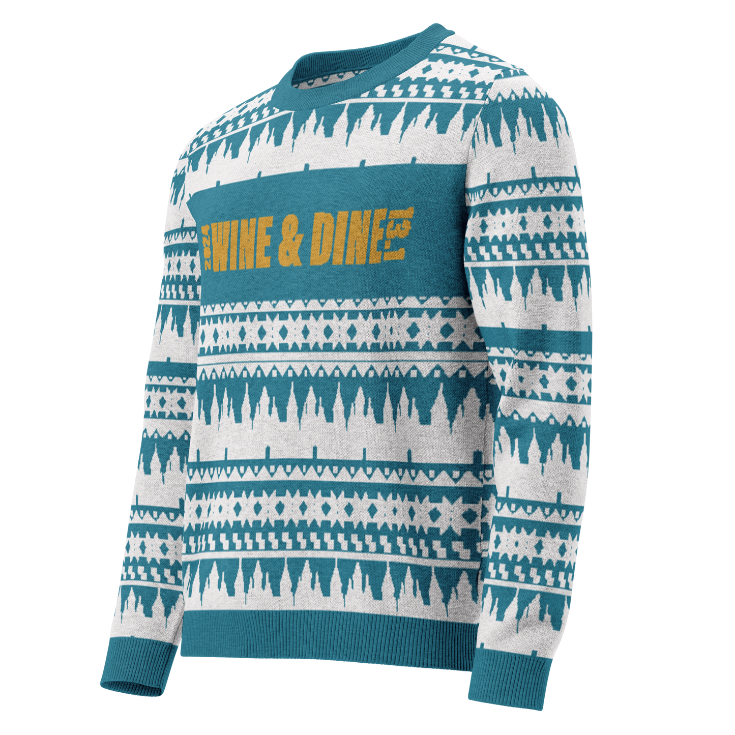 WINE AND DINE UGLY CHRISTMAS SWEATER