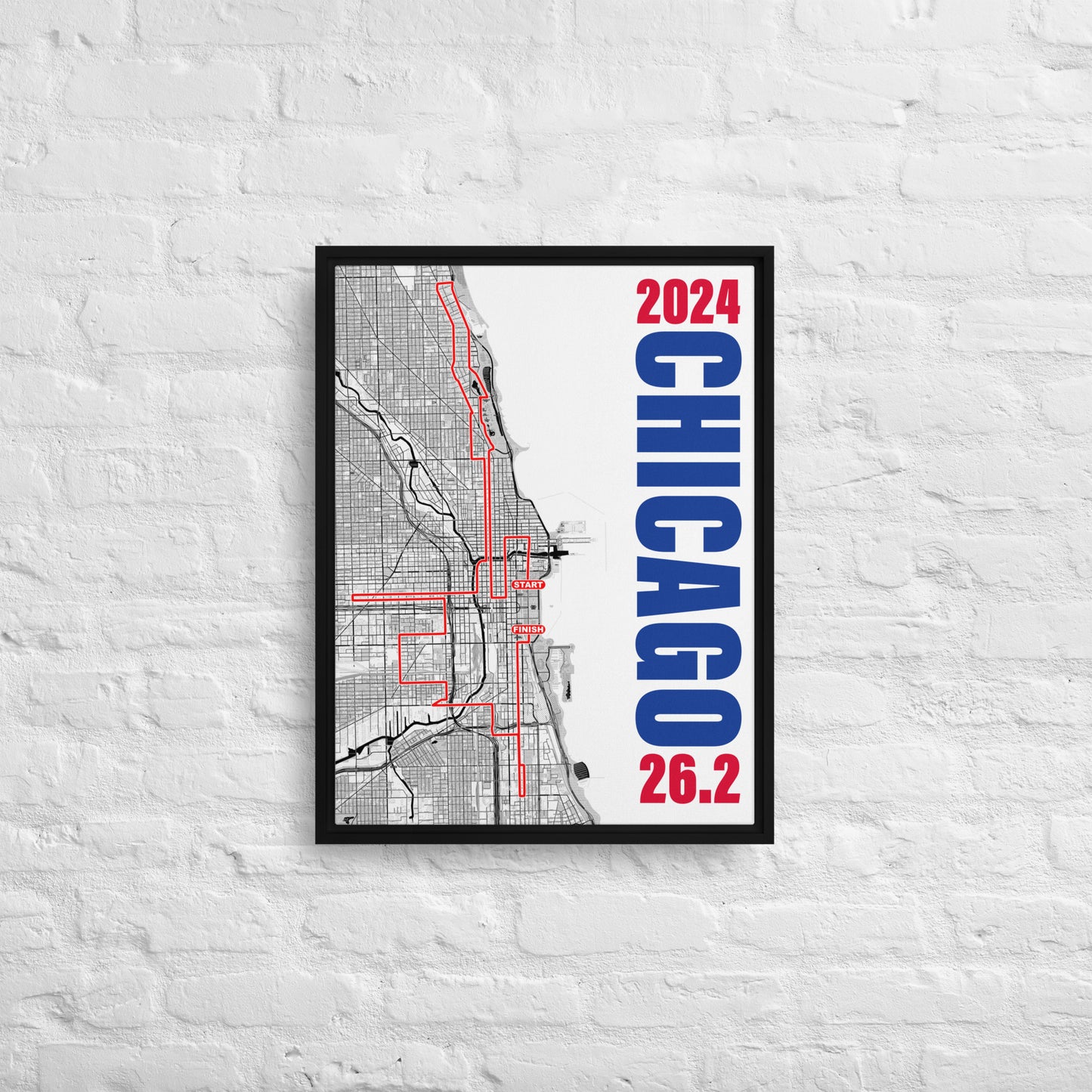 2024 CHICAGO 26.2 FRAMED CANVAS