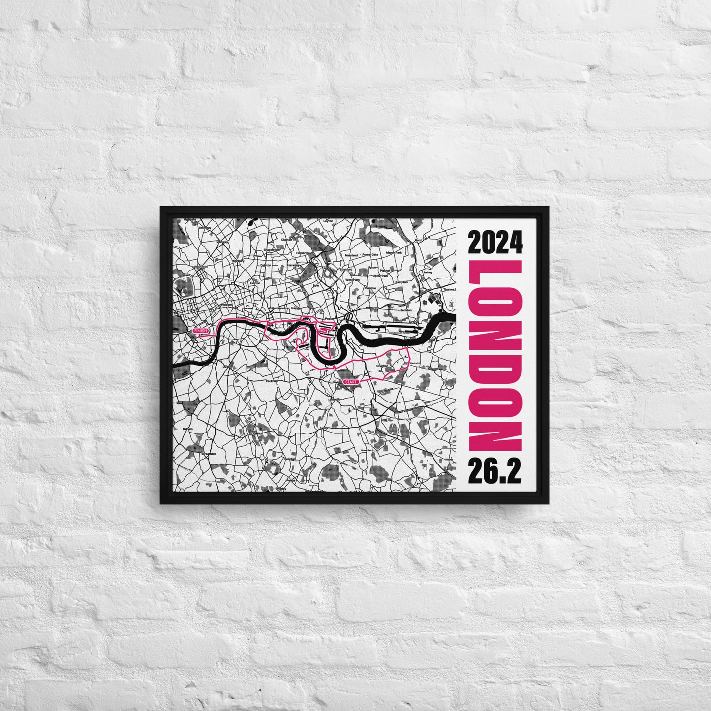 2024 LONDON 26.2 FRAMED CANVAS