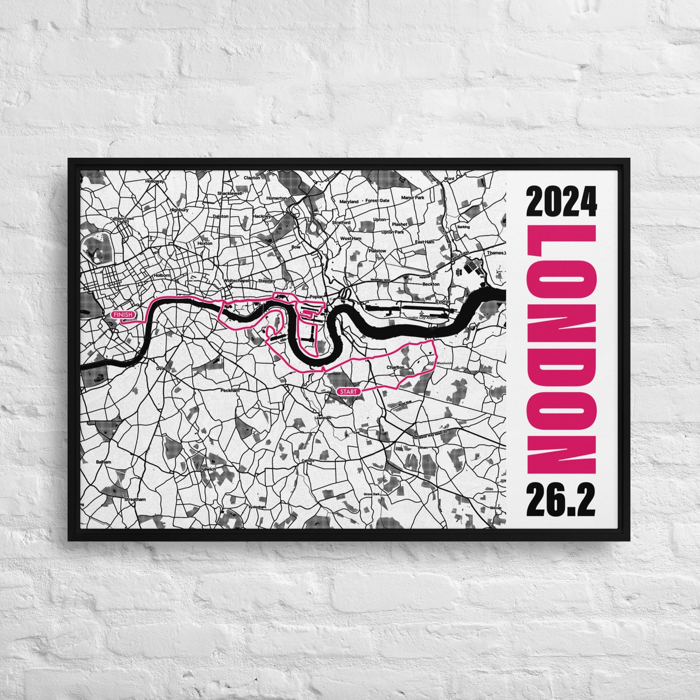 2024 LONDON 26.2 FRAMED CANVAS