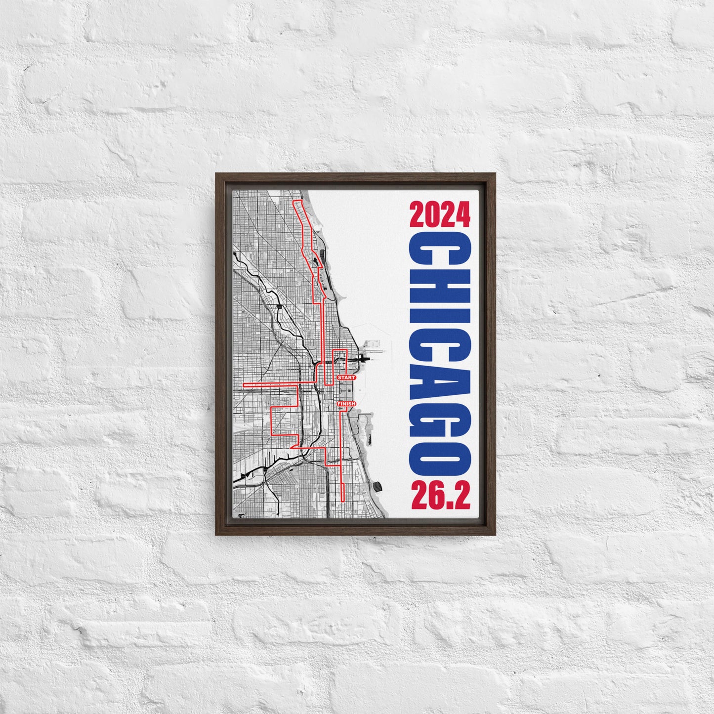 2024 CHICAGO 26.2 FRAMED CANVAS