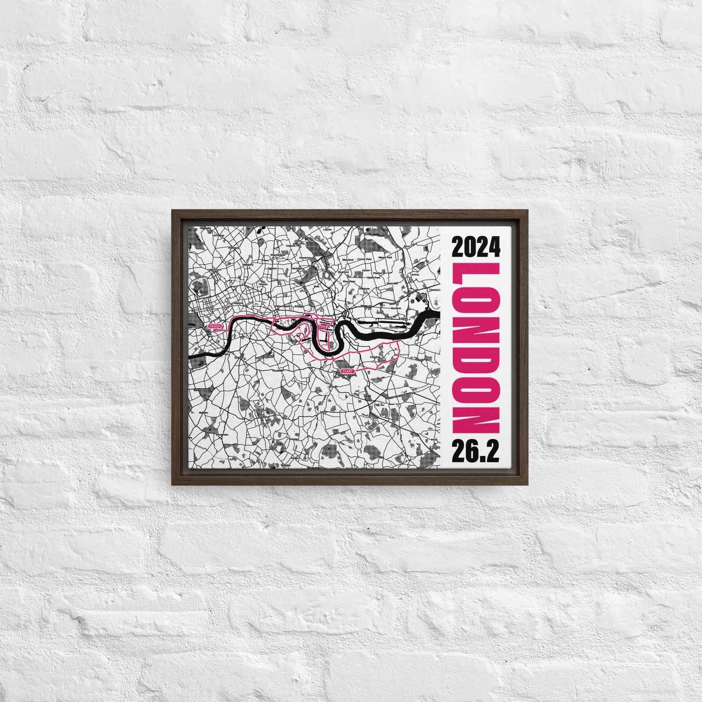 2024 LONDON 26.2 FRAMED CANVAS