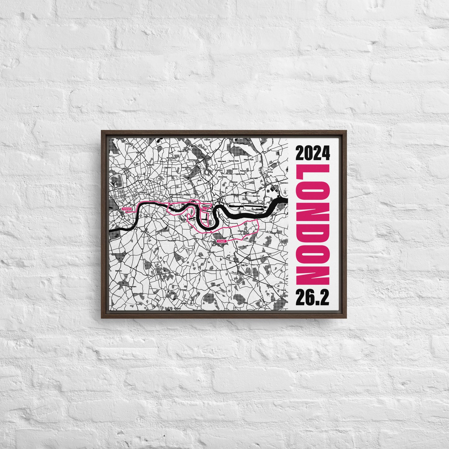 2024 LONDON 26.2 FRAMED CANVAS