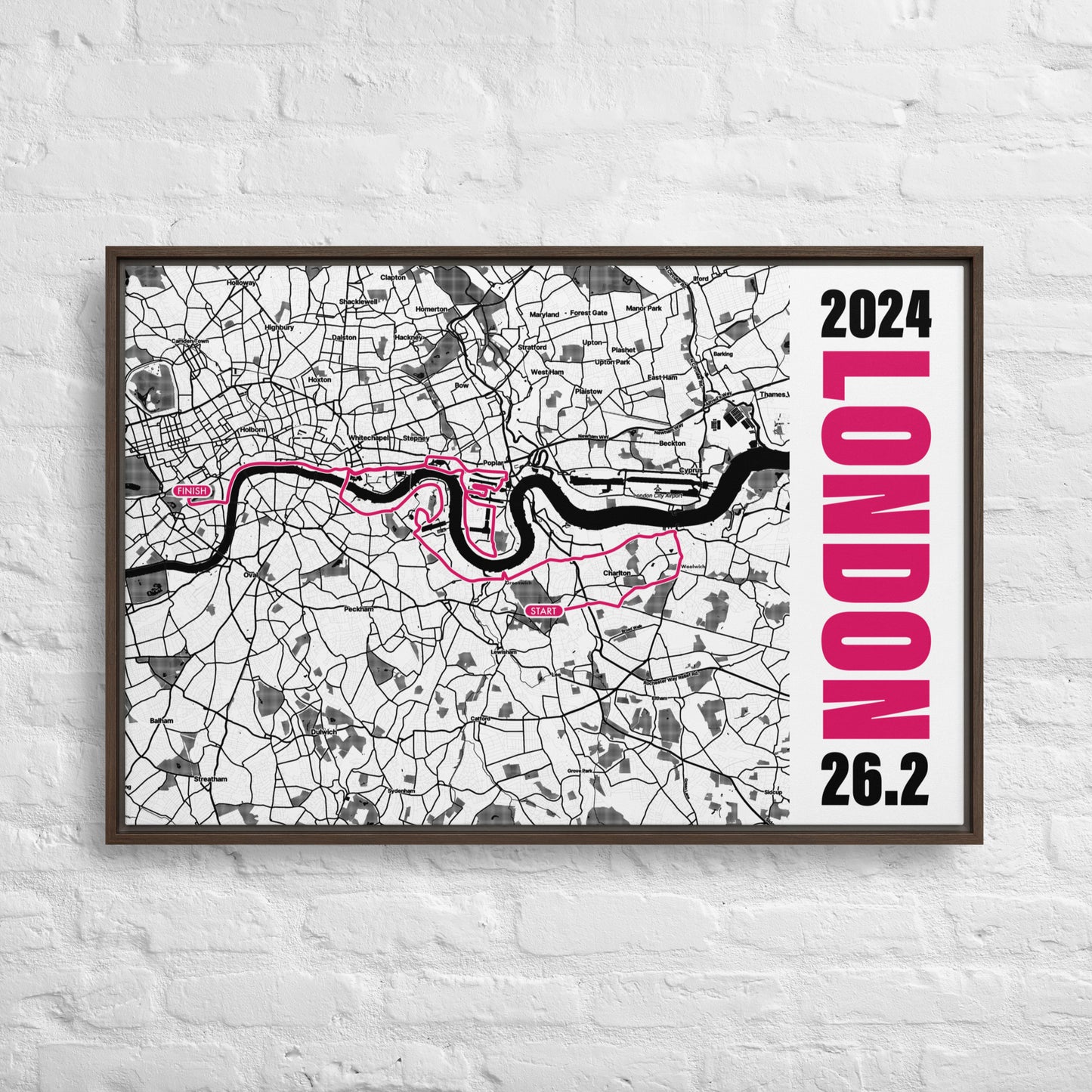 2024 LONDON 26.2 FRAMED CANVAS