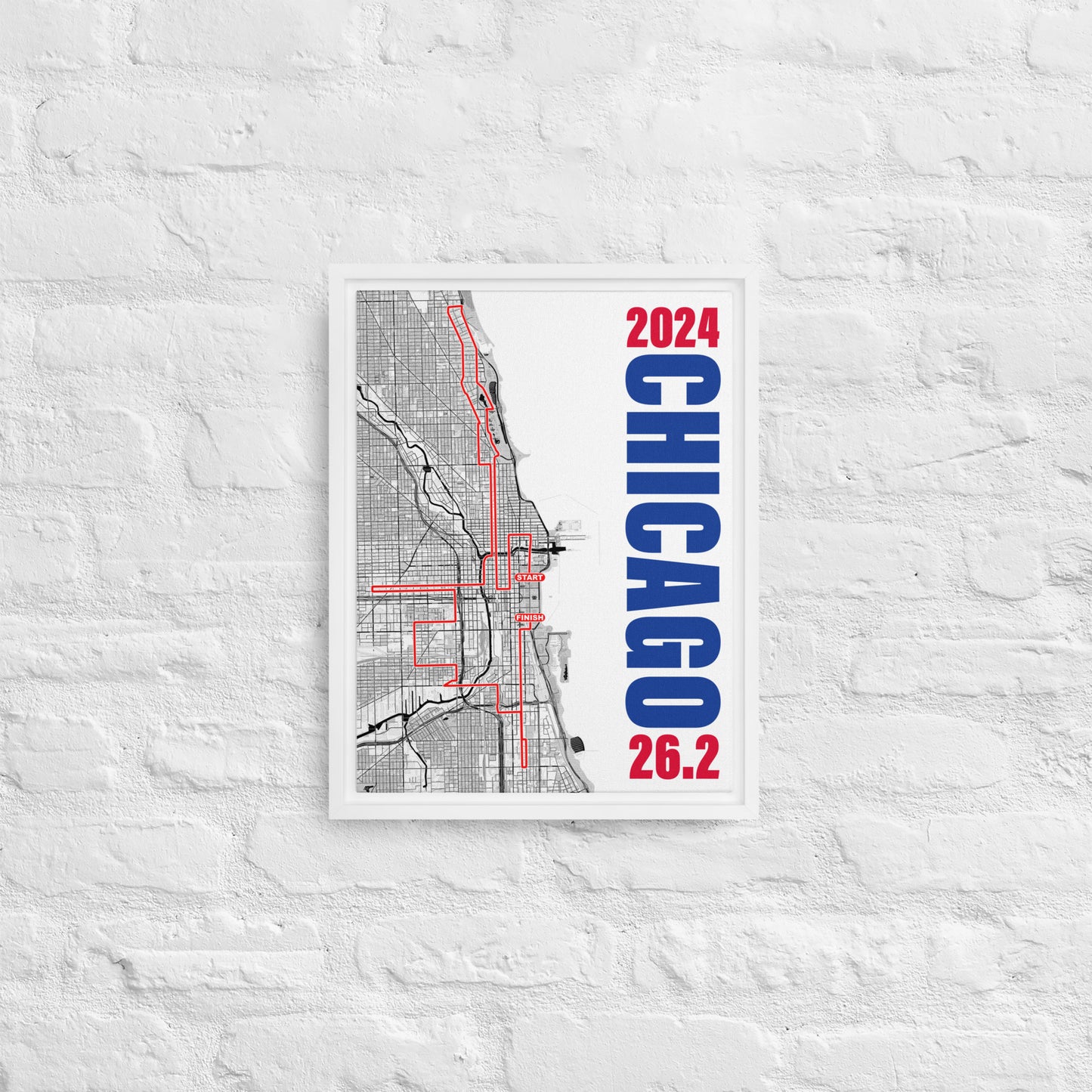 2024 CHICAGO 26.2 FRAMED CANVAS