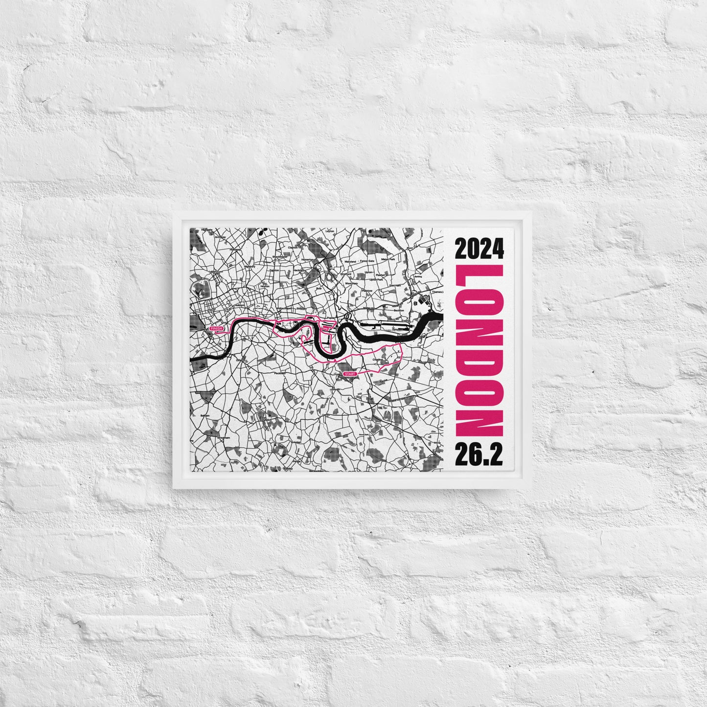 2024 LONDON 26.2 FRAMED CANVAS