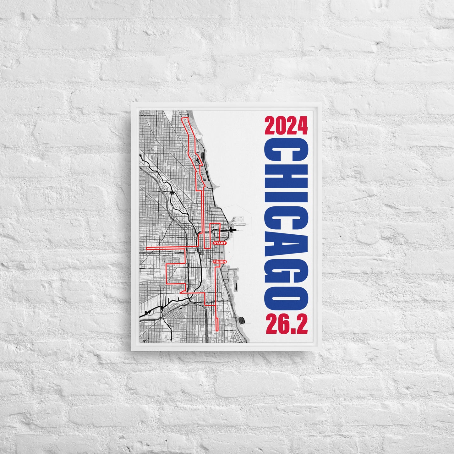 2024 CHICAGO 26.2 FRAMED CANVAS