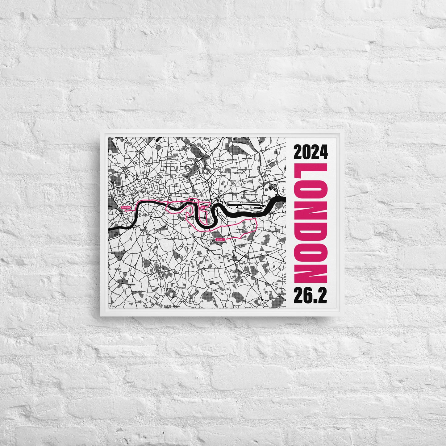 2024 LONDON 26.2 FRAMED CANVAS