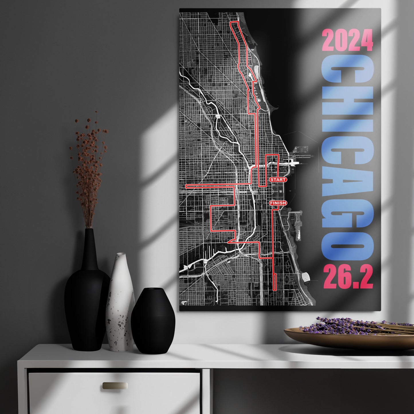 2024 CHICAGO 26.2 METAL PRINT