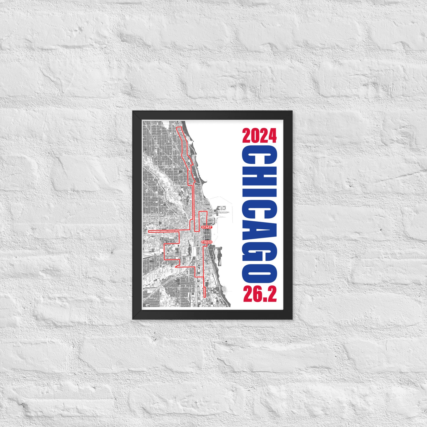 2024 CHICAGO 26.2 FRAMED POSTER