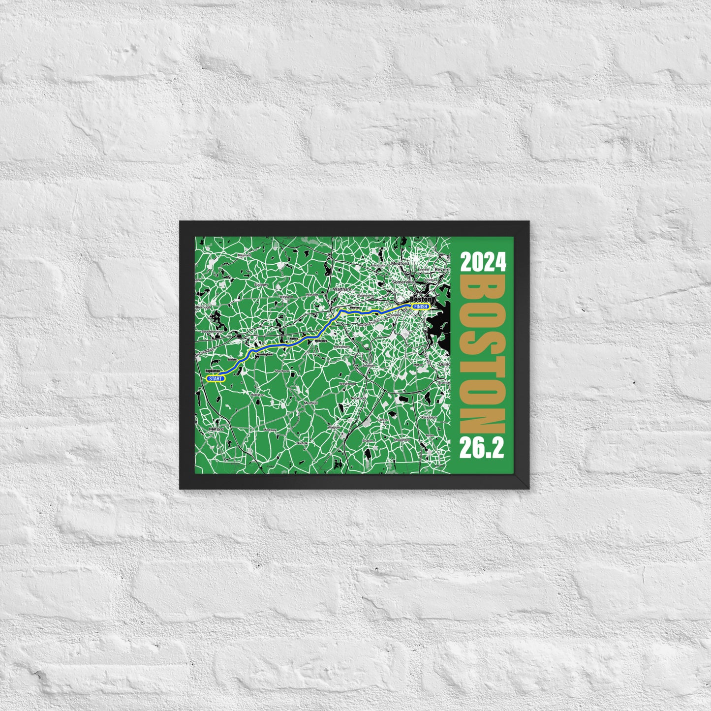 2024 BOSTON 26.2 FRAMED POSTER - SPECIAL EDITION: BASKETBALL