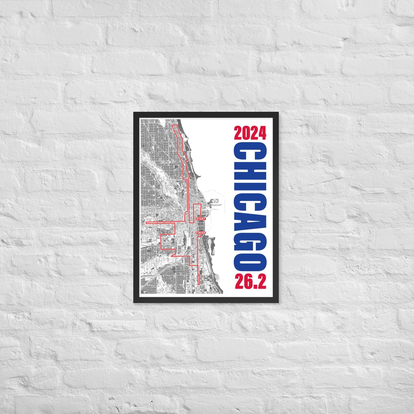 2024 CHICAGO 26.2 FRAMED POSTER