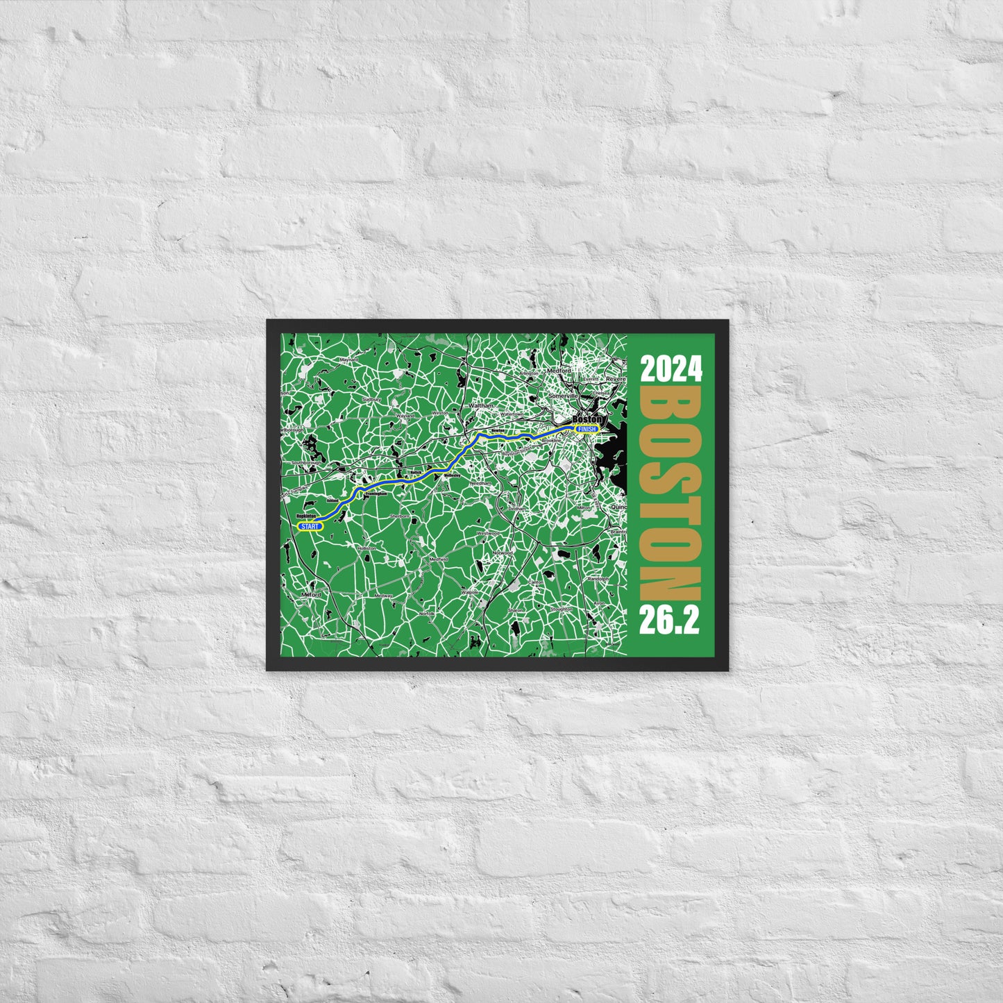 2024 BOSTON 26.2 FRAMED POSTER - SPECIAL EDITION: BASKETBALL