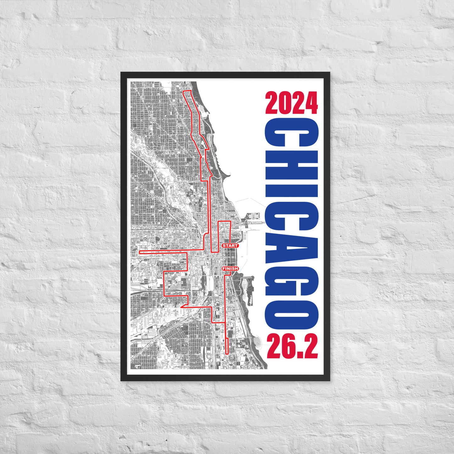 2024 CHICAGO 26.2 FRAMED POSTER