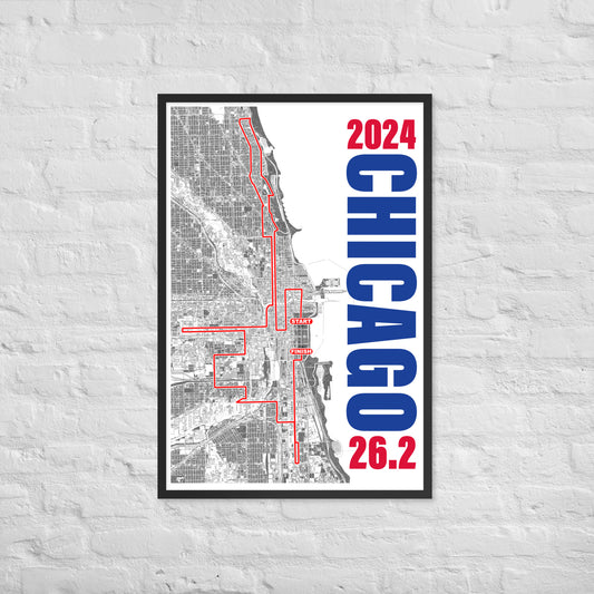 2024 CHICAGO 26.2 FRAMED POSTER