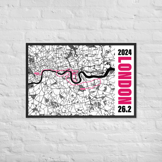 2024 LONDON 26.2 FRAMED POSTER