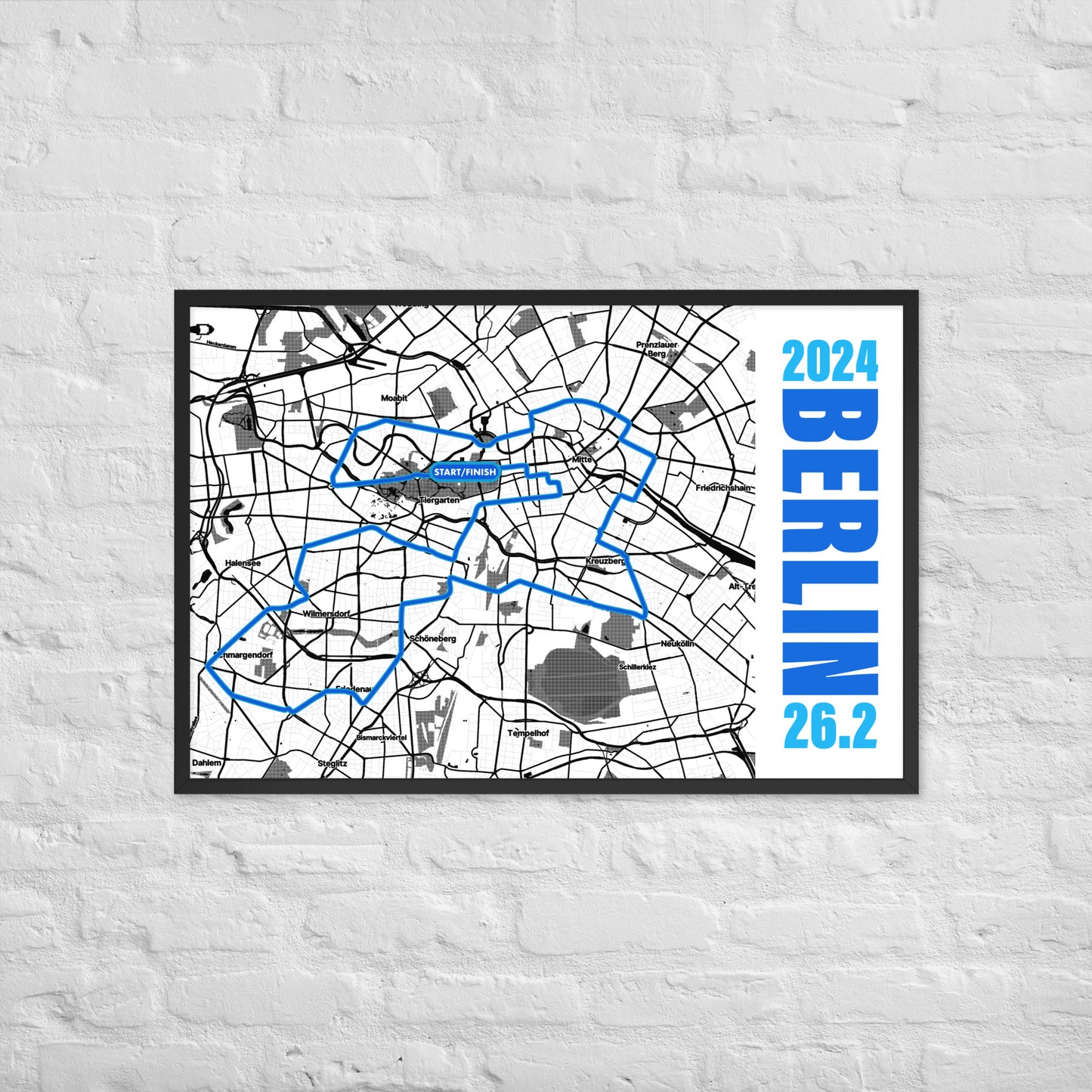 2024 BERLIN 26.2 FRAMED POSTER