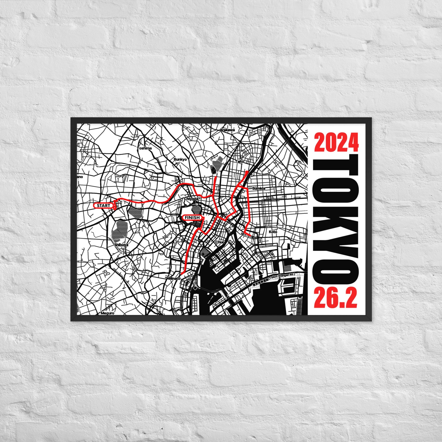 2024 TOKYO 26.2 FRAMED POSTER