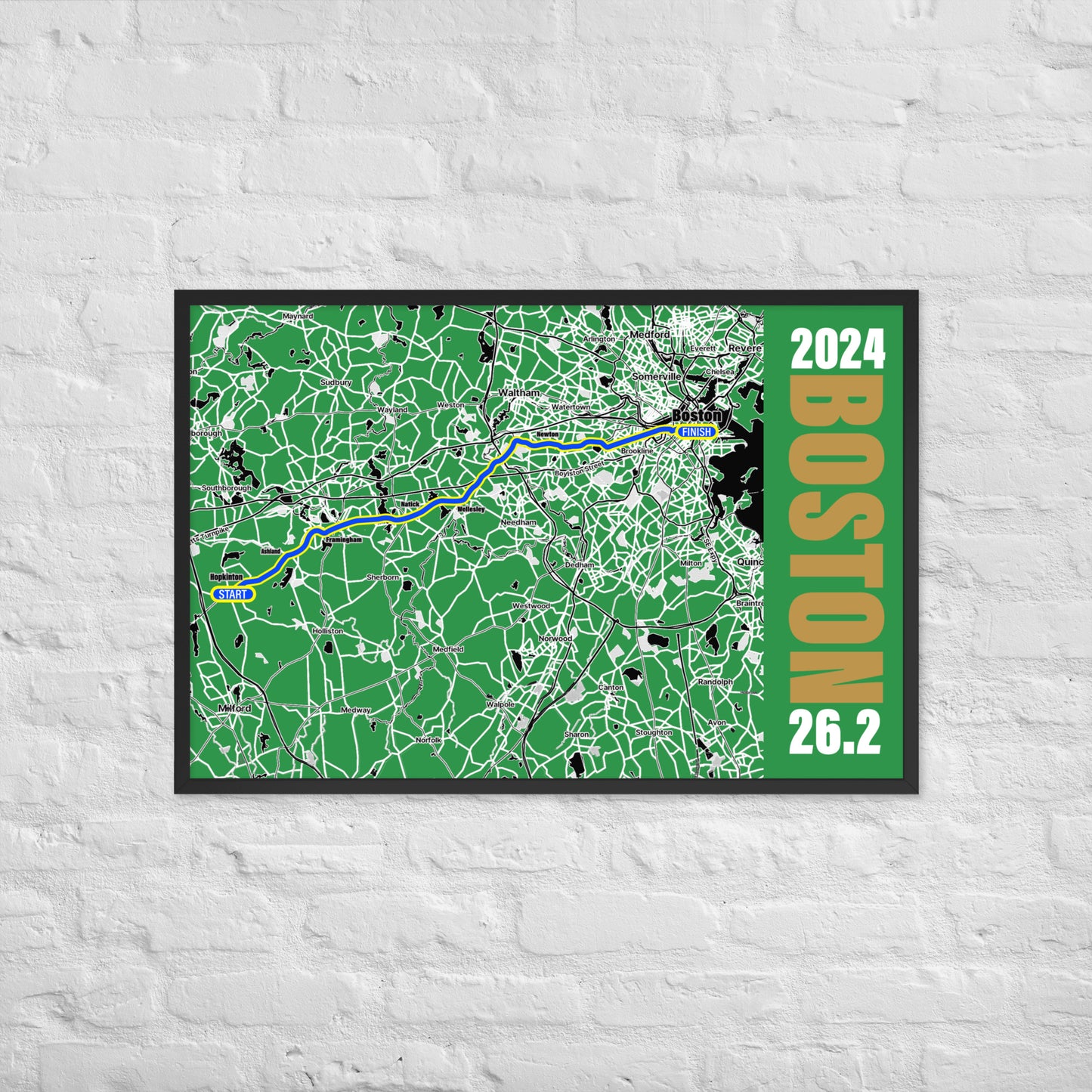 2024 BOSTON 26.2 FRAMED POSTER - SPECIAL EDITION: BASKETBALL