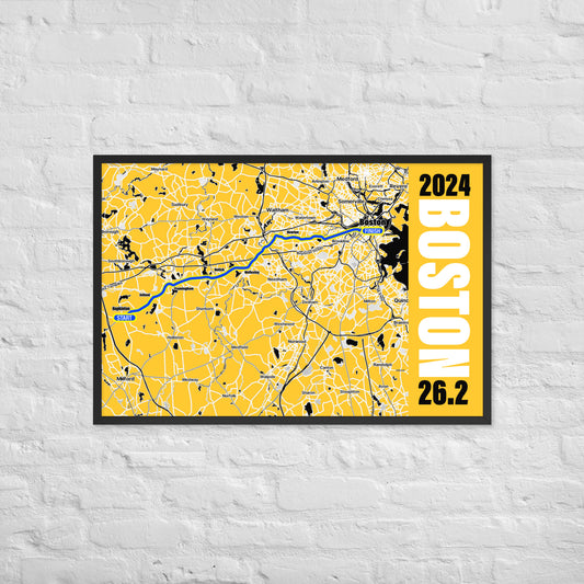 2024 BOSTON 26.2 FRAMED POSTER - SPECIAL EDITION: HOCKEY