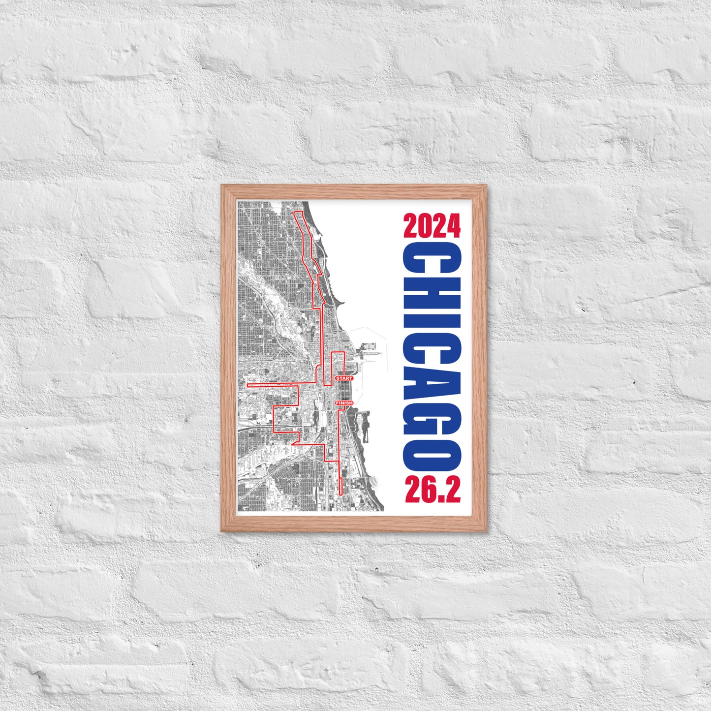 2024 CHICAGO 26.2 FRAMED POSTER