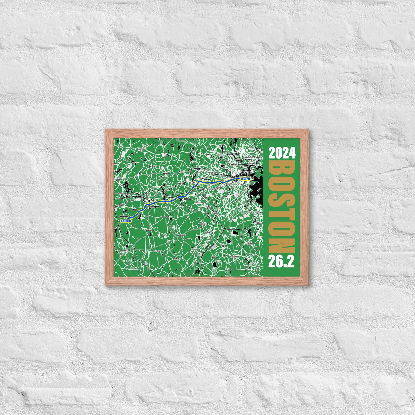 2024 BOSTON 26.2 FRAMED POSTER - SPECIAL EDITION: BASKETBALL