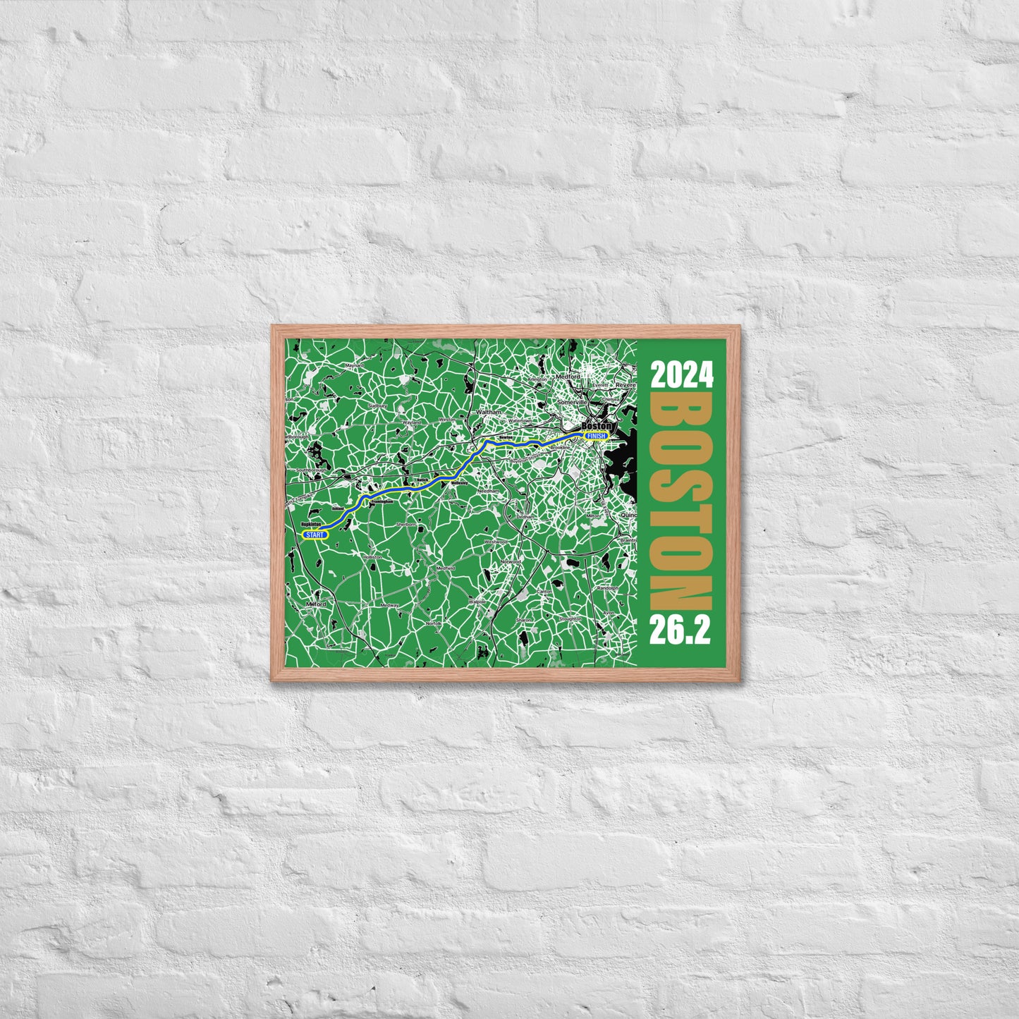 2024 BOSTON 26.2 FRAMED POSTER - SPECIAL EDITION: BASKETBALL