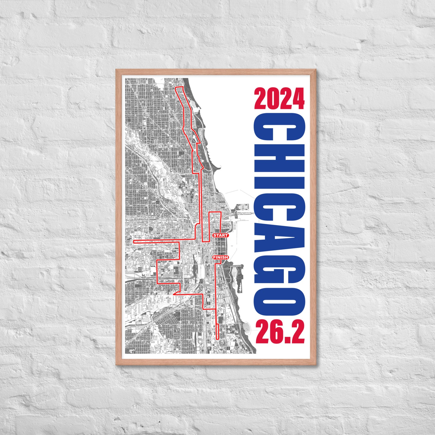 2024 CHICAGO 26.2 FRAMED POSTER