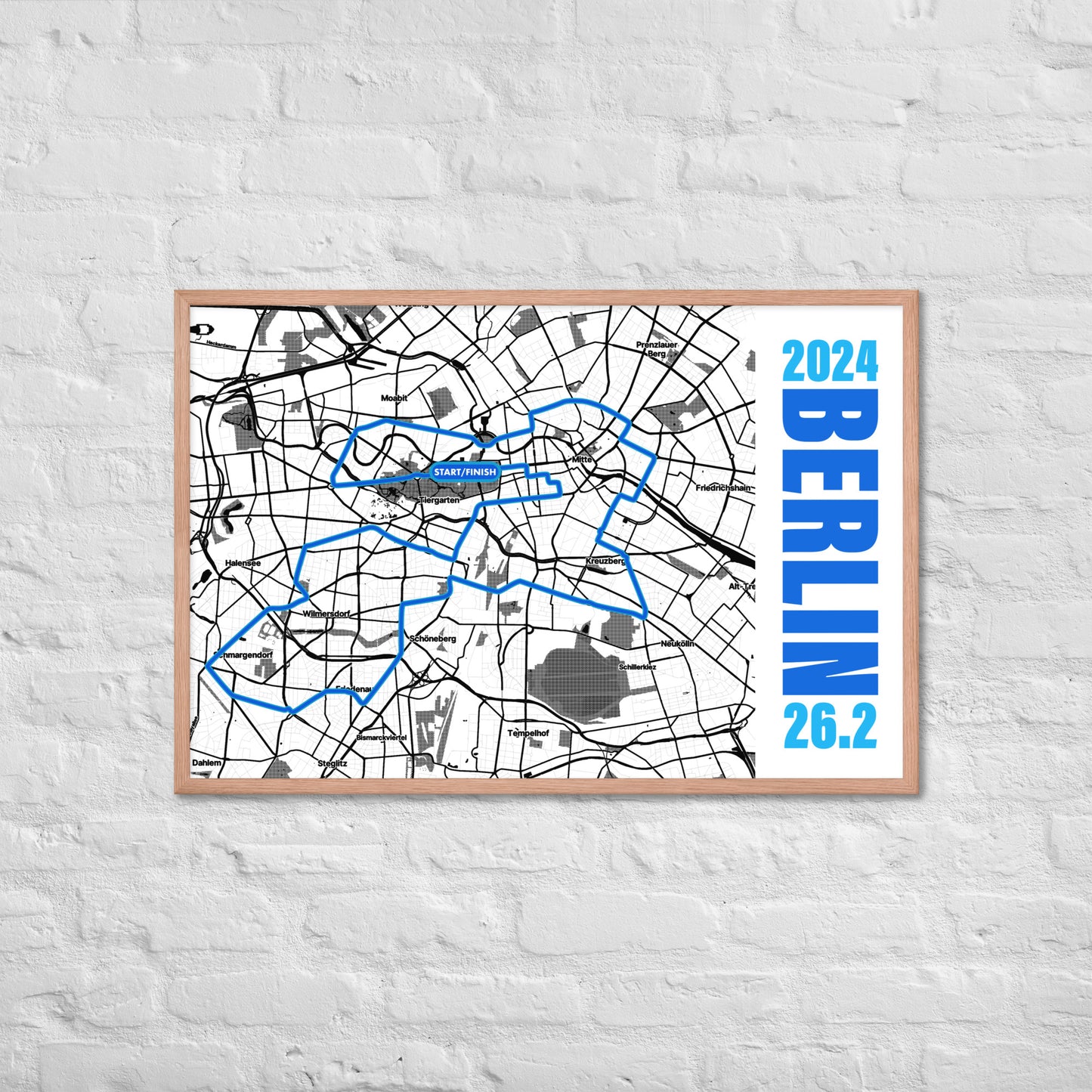 2024 BERLIN 26.2 FRAMED POSTER