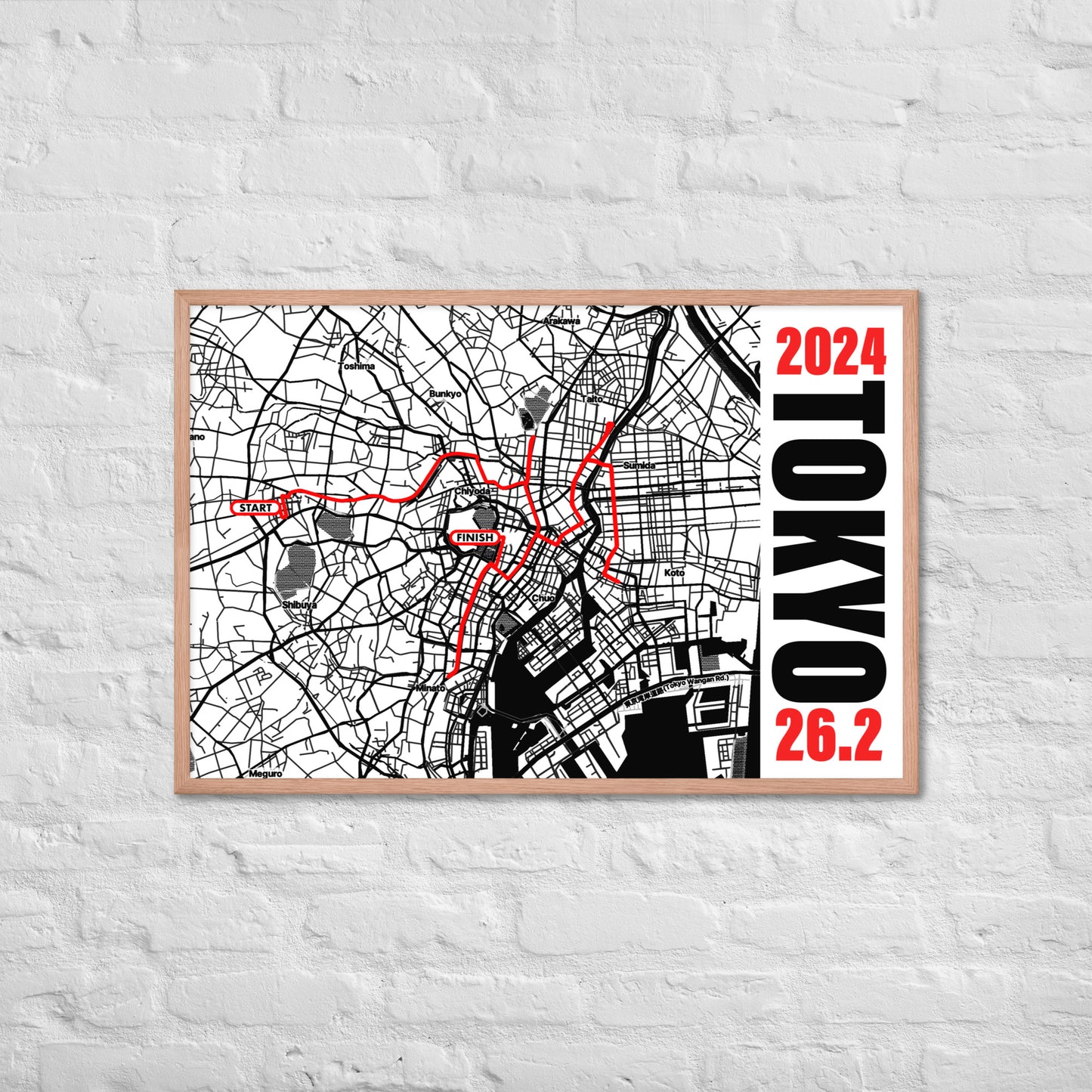 2024 TOKYO 26.2 FRAMED POSTER