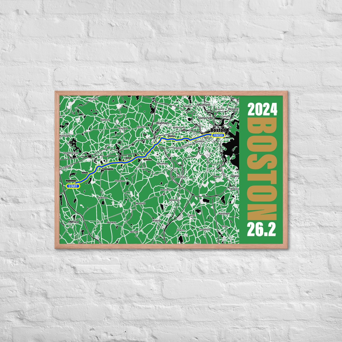 2024 BOSTON 26.2 FRAMED POSTER - SPECIAL EDITION: BASKETBALL