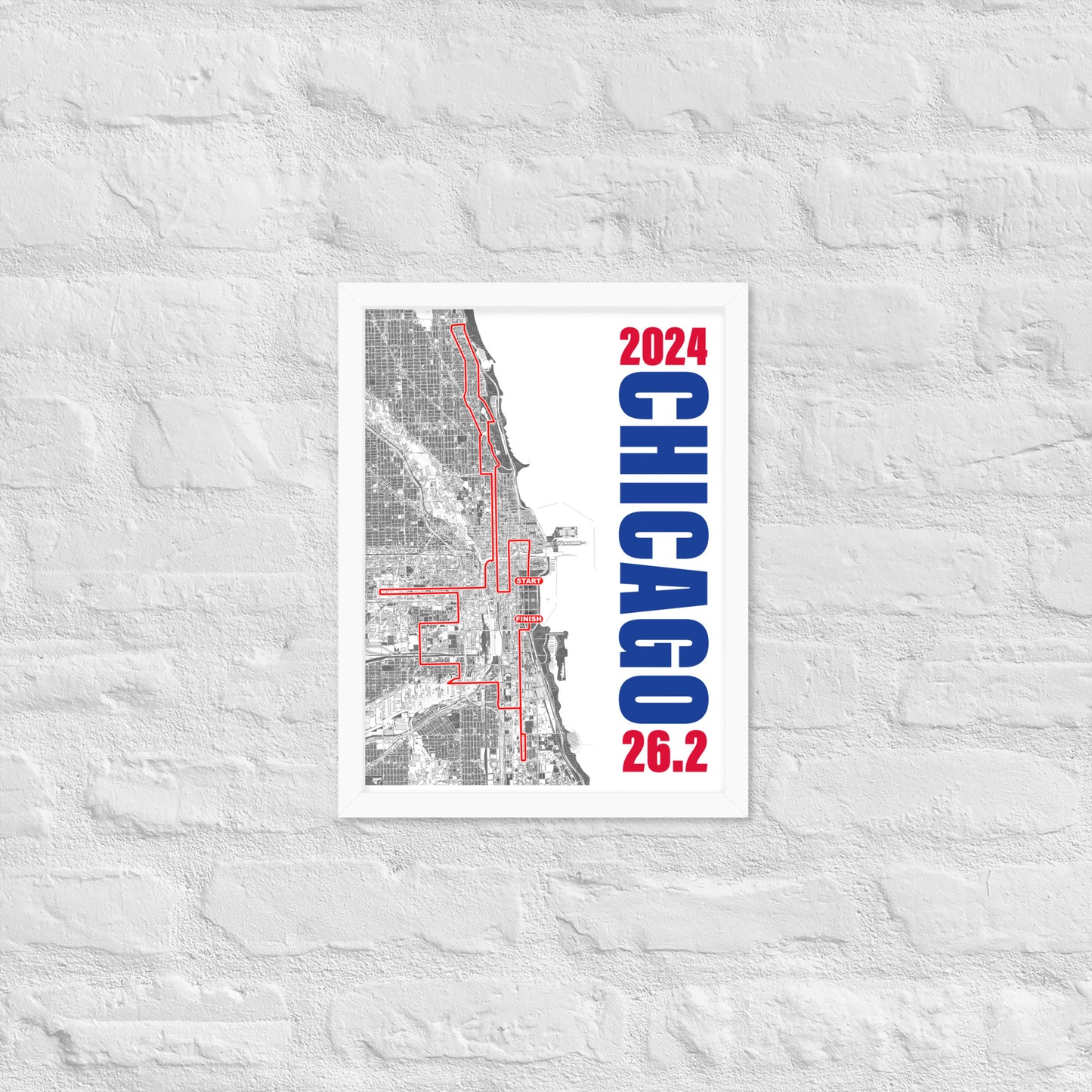 2024 CHICAGO 26.2 FRAMED POSTER