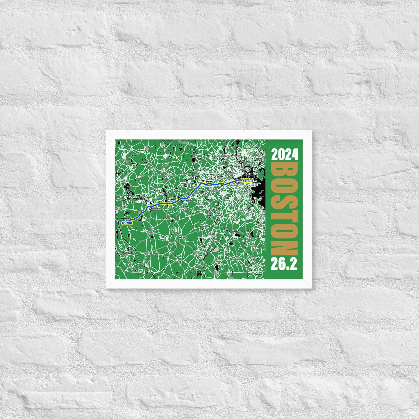 2024 BOSTON 26.2 FRAMED POSTER - SPECIAL EDITION: BASKETBALL