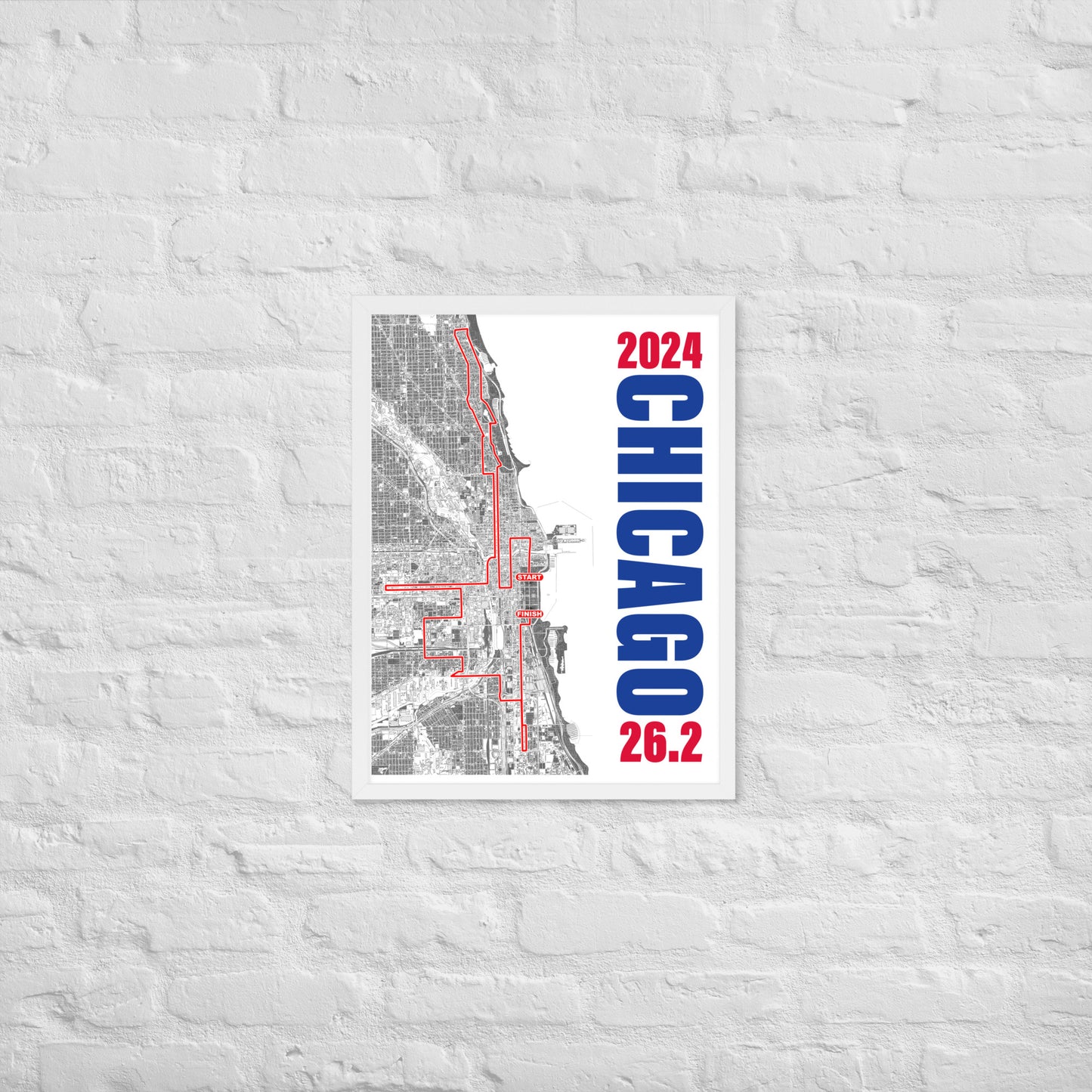 2024 CHICAGO 26.2 FRAMED POSTER