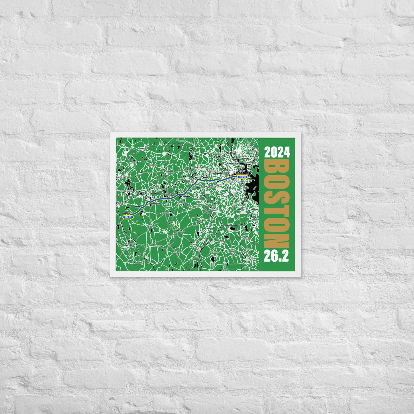 2024 BOSTON 26.2 FRAMED POSTER - SPECIAL EDITION: BASKETBALL